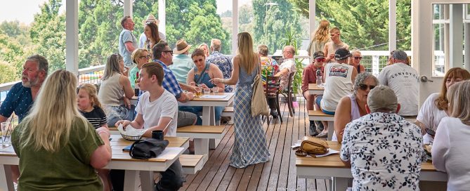 Gourmet plated dish at Blackwood Hotel featuring fresh ingredients and modern presentation in a cozy country-style dining setting